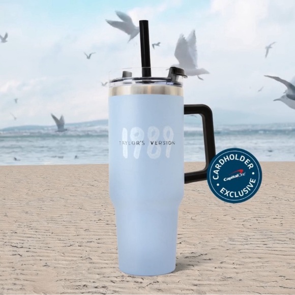 Taylor Swift x Capital One 1989 Taylor’s Version Cardholder Exclusive Travel Mug - Picture 5 of 5